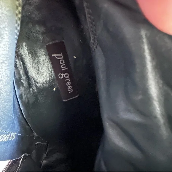 PAUL GREEN Black Leather Ankle Boots Size 7 Buttery Soft Leather EUC side zipper - Picture 8 of 12